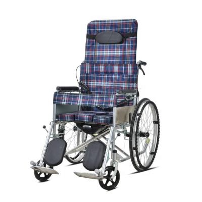 China Comfortable Semi-Recumbent Wheelchair Folding Lightweight Elderly With Toilet For Disabled for sale