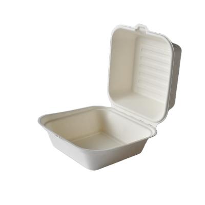 China Biodegradable Compostable Within 90 Of The Day Eco-friendly Europe Type 6.5x6.5 Inch Biodegradable Take Out Box For Food Packaging for sale