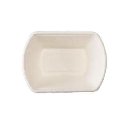 China Biodegradable Disposable Vintage Sugarcane Bagasse Paper Pulp Mold Soup Salad Bowl With Lid Sugarcane Bagasse Box for sale