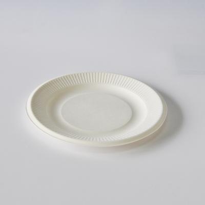 China Country China Manufacturer 7Inch Disposable Sugar Cane Fiber Plates Bagasse Paper Plate for sale