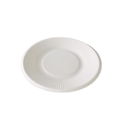 China Wholesale Disposable Biodegradable Tableware Bagasse Sugar Cane 8 Inch Compostable Paper Plates for sale