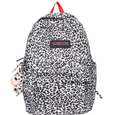 China Cooler Wholesale Waterproof Milk Tea Bag Backpack Print Pattern Zebra Leopard Printed Cute Milk Cow Backpack For Girls Women for sale