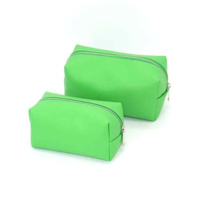 China Lady BSCI Factory Cosmetics Makeup Travel PU Green Custom Premium Digital Printing Women's Toiletry Bag Cosmetic Bag for sale