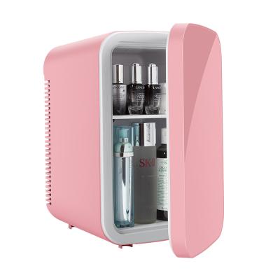 China Wholesale 12L beauty makeup home THERMO-ELECTRIC pink mini fridge for color milk cosmetic customized mini fridge for sale