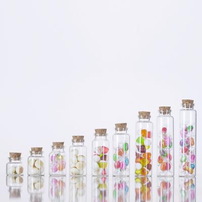 China Gift & Wholesale Craft Empty Glass Tube With Cork Mini Glass Vial Glass Wishing Bottle for sale