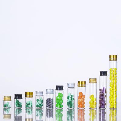 China Gift & Craft Glass Vials Glass Vials 20ml Clear Glass Tubular Vials With Screw Cap for sale