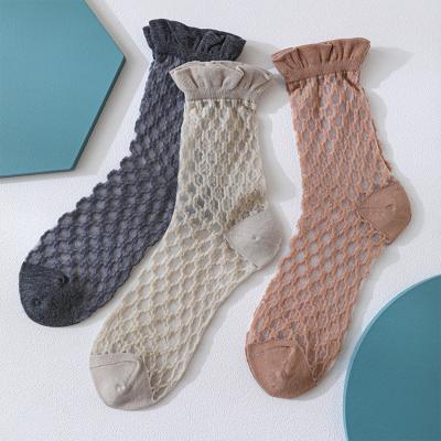 China 3 New Colors Optional Creative Hollow Stockings QUICK DRY Women With Lace for sale