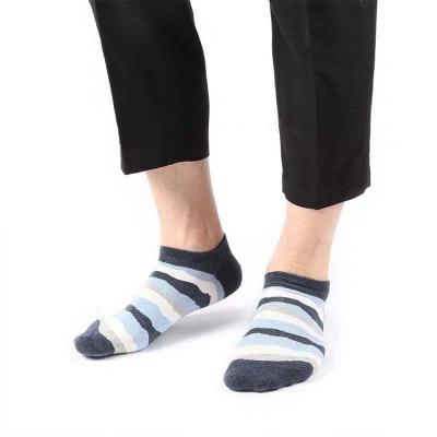 China Summer Season Stripe Sneaker QUICK DRY Thin Classic Ankle Socks For Gentlemen for sale