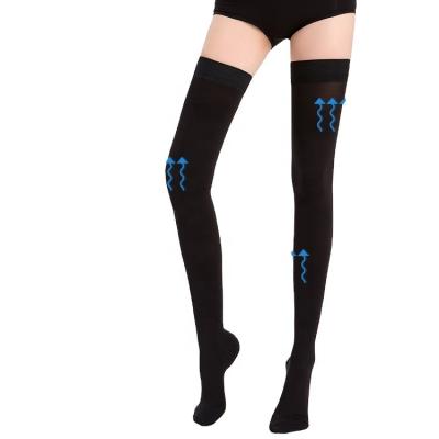 China Medical Logo Custom Compression Varicose Healthy Socks SQ-006 20-30mmHg for sale