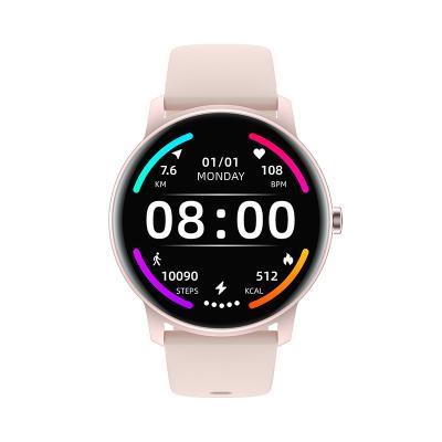 China Cheap Touch Screen Smart Watch KW77 1.28inch Round Screen Bracelet Sports Blood Oxygen Measuring Custom Watch for sale