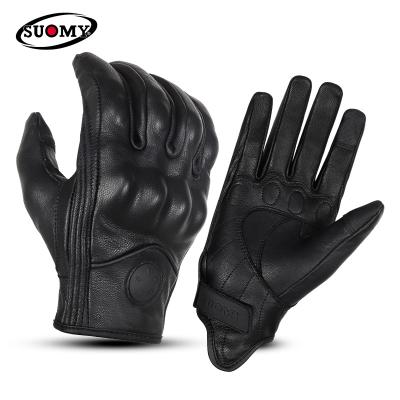 China Elasticity Breathable Touch Screen SUOMY Finger Cycle Men Women Full Forming Touch Screen Leather Motorcycle Tactical Gloves for sale