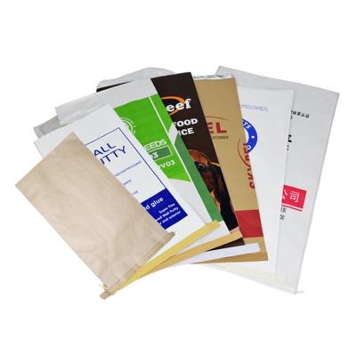 중국 Raw Material Pp Woven 20kg Kraft Paper Bag Cement Kraft Paper Packing Bag 판매용