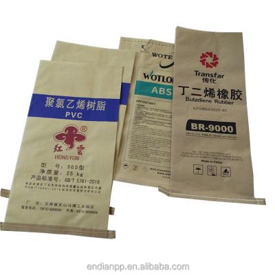 Китай Empty Cement Bags Price 20 Kg 25 Kg Kraft Paper Bag Cement Bag For Industrial продается