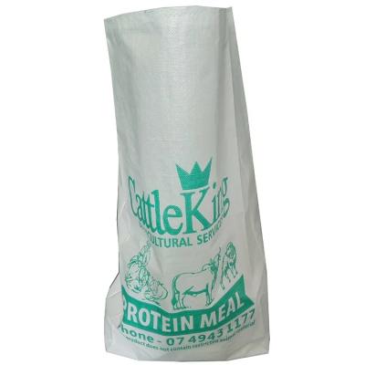 China Bopp Film Laminated Feed Packaging Bag PP Woven Bag For Feed Packaging for sale