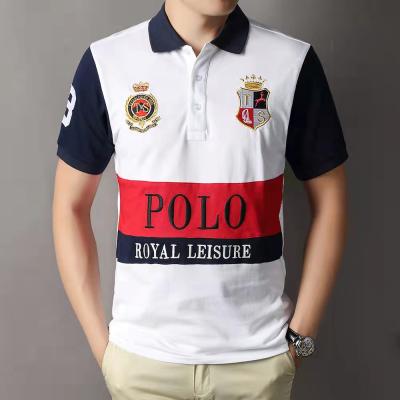 China British Cotton Casual Embroidery Big Sleeve Anti-pilling Men's Sports Polo Shirt for sale