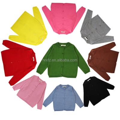 China 2022New small children's sweater INS school candy color cardigan pure color anti-shrink pure cardigan sweater manufacturers direct wholesale for sale