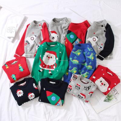 China Children's Christmas Sweater Cotton Boy's Sweater Girls Sweater Middle Children's Bottom Sweater Anti-Shrink for sale