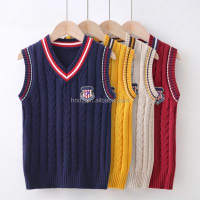 China High-grade anti-shrinkage spring and autumn new children's vest pure cotton knitted children's vest sweater for sale