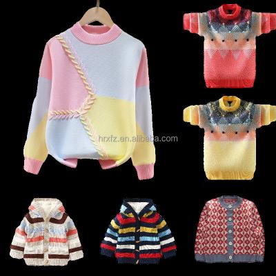 China 2022 new autumn/winter anti-shrink children's sweater girls pullover with fleece and thick children's sweater for sale