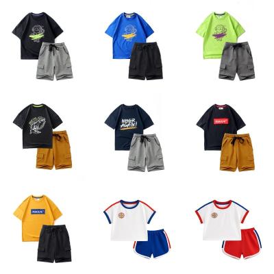 China New Style Casual Children's Clothing Children's Clothing Suit Cotton T-shirt Shorts Casual Suit 2 Piece Set for sale