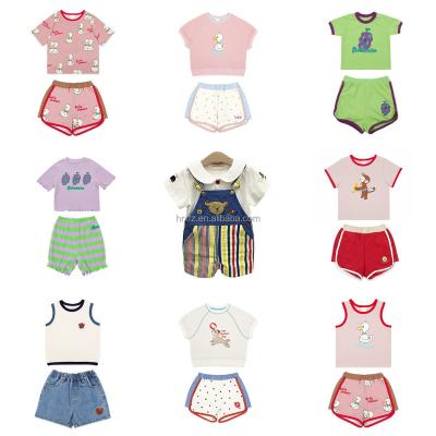 China Cotton casual high quality children's T-shirt set baby T-shirt set loose set manufacturer children's sports direct sales for sale