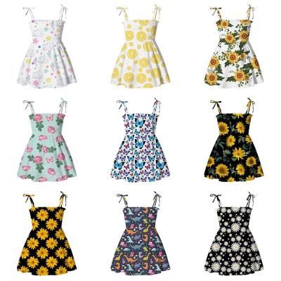 China 2022 new girls' flower skirt children's beach skirt princess skirt Anti-wrinkle girls' dress for sale