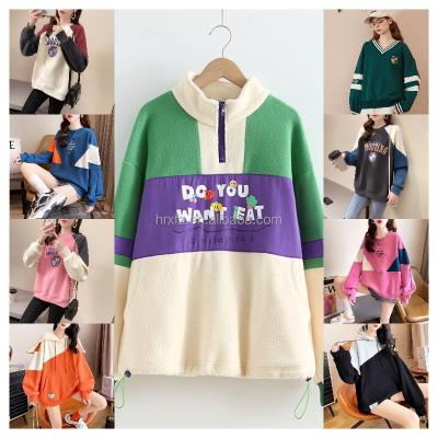 China Large size women's high quality color hoodie student fleece grain shake anti-wrinkle autumn and winter Japanese and Korean style hoodies for sale