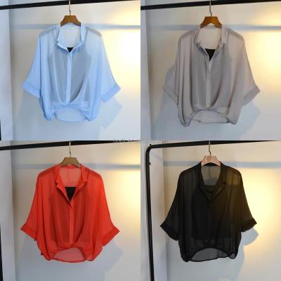 China 2022 spring and autumn shirt direct sales Anti-wrinkle long sleeves intellectual silk translucent casual shirt manufacturers for sale