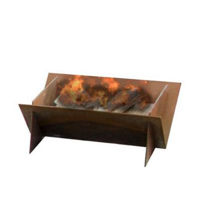 China Custom Large Size Natural Outdoor Barbecue Grill Rust Metal Size Charcoal Stocked Heating Brazier for sale