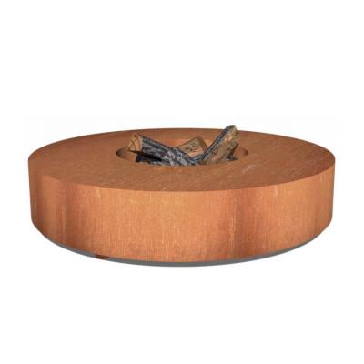 China Stored Outdoor Garden Wood Corten Steel Tall Fire Brazier Steel Fire Pit for sale