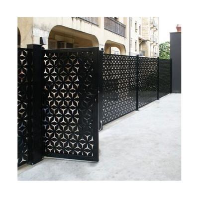 China Custom Easily Assembled Laser Cut Rusty Corten Steel Metal Perforated Decorative Aluminum Garden Trellis Fence Gates Garden Gates for sale