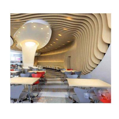 China Artistic Wavy Metal Ceilings Custom Design Aluminum Ceiling Panels For Aluminum Laser Cut Facade Ceiling for sale