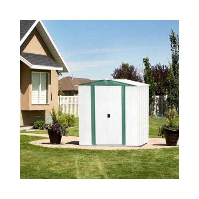 China Custom Size Easily Assembled Modern Colorful Customized Shape Styles Outdoor Metal Prefab Shed Yard Yard Tool Shed for sale