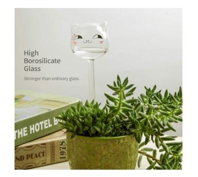 China Eco-Friendly 3 Cats Plant Globes Glass Self Watering Watering Globes Hand Blown Clear Plant Watering Devices For Holiday Gifts for sale