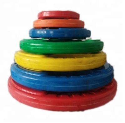 China Package: cheap wholesale polybag classics weight plate rubber with 3 holes, zinc ring for sale