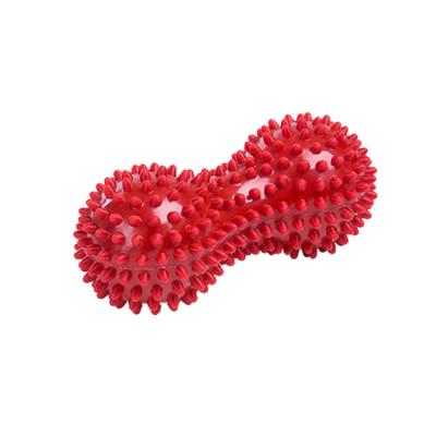 China Yoga Exercises High Quality Material Fitness Peanut PVC Spike Shape Massage Ball for sale