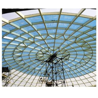 China Prefab Dome Roof Structural Roofing Steel Building Glass Construction For Church for sale