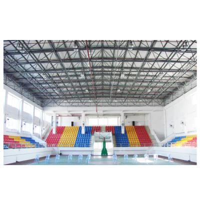 中国 Safety Space Frame Structure Stadium Football Bleachers Lightweight Steel Roof Construction 販売のため