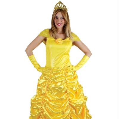 China Polyester Cosplay Costume Dress Beauty Princess Character Yellow Dress--HSG9032 for sale