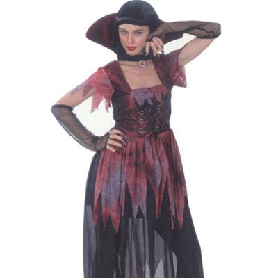 China Polyester Halloween Adults Costume Maroon Woman Sexy Witch Costume Cosplay OEM--HSG8659 for sale