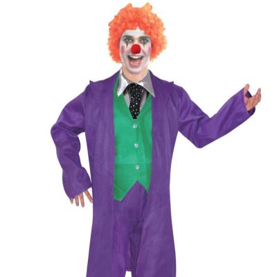 China Polyester Carnival Costume Halloween Costume The Clown Costume Purple Coat Funny Prankster Costumes-HSG18146 for sale