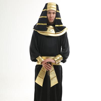 China King Of Egypt Black Costumes Stage Performance Clothing Polyester Halloween Cosplay Costume--HSG17069 for sale