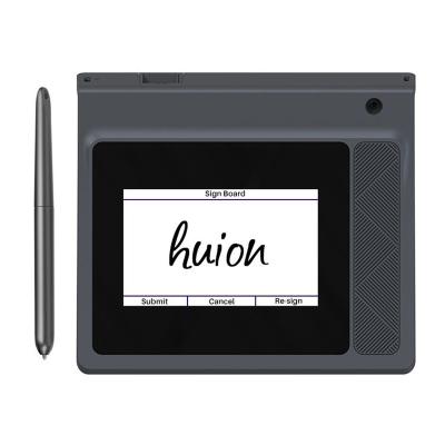 China Huion 5.0 inch Battery-free Electronic Signature Pad with DS530 5inch Automated Office Signature Pen for sale