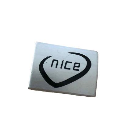 China Custom Aluminum Europe Label Embossed 3d Logo Engrave Logo 3m Adhesive for sale