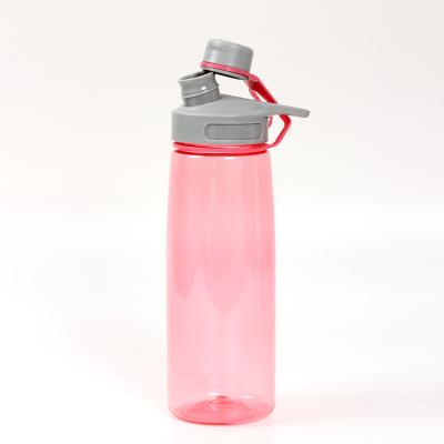 China Sustainable Custom Portable Frosted Tritan 800ml Sport Plastic Water Bottle With Straw for sale