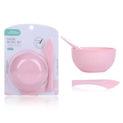 China diy skin-friendly portable face mask applicator 2 in 1 sweep spatula mask bowl face mask facial mixing bowl set for jellymask for sale