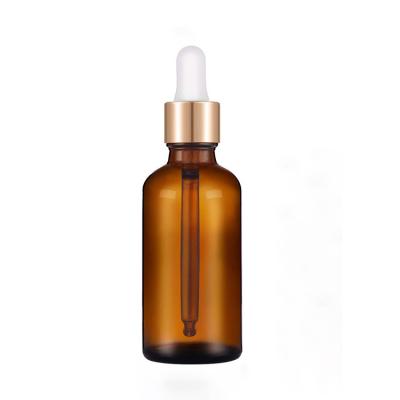 China 30ml Cosmetic Special Amber Clear Brown Serum Essential Oil Dropper Flat Bottle Glass Shoulder Dropper Bottles For Skin Care for sale