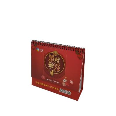 China Wholesale Flip Over Desk Calendar Flip Over Art Paper Printing Stand Up Monthly Desk Calendar for sale