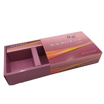 China Recyclable Hot Sale Purple Folding Paper Box Set With Liner And Individual Box for sale