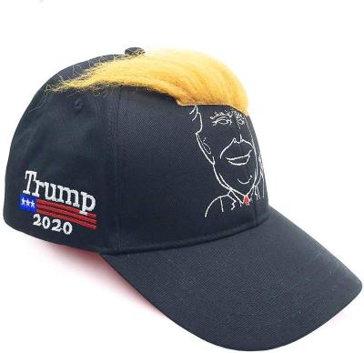 China JOINT Trump Hat 2020 Make America Great Again With Trump's Head Sculpture 3D Embroidery Hat for sale